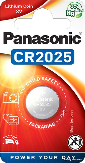 Panasonic CR2025 BL5 CHINA красный (5/50)