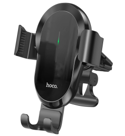 Автомобильный держатель с беспроводной зарядкой Hoco CA105 (15W), черный