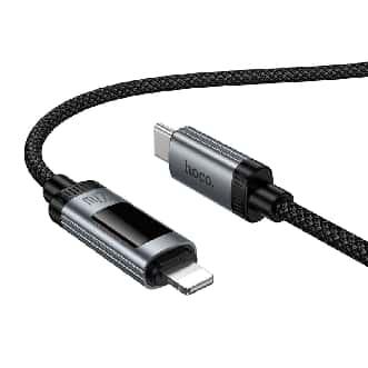 Кабель Hoco U148 Type-C — Lightning 27W, 1 м, черный